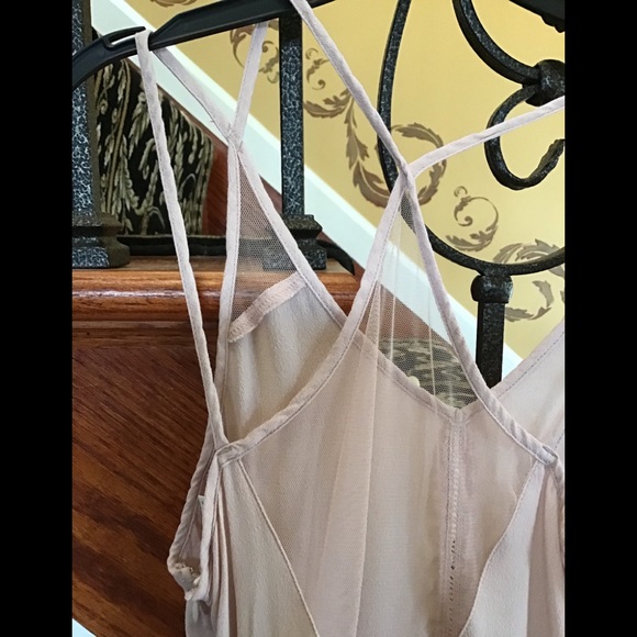Garage Soft Pink Strappy Ruffle Top Size M - Picture 9 of 16